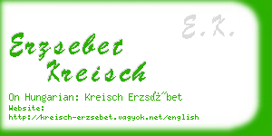 erzsebet kreisch business card